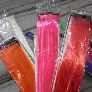 Clip-in 10 colors Hair Streaks all