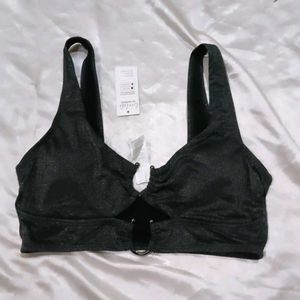 Sparkly Black Bikini Top combo