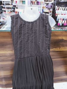Elegant Brown Maxi Dress with dupatta