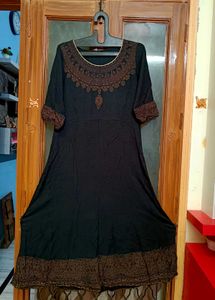 🇳🇿💫💗Elegant Black Printed Anarkali Kurta