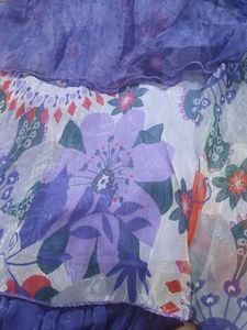 Purple Floral Layered Dress
