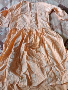 Elegant Peach Kurta Set
