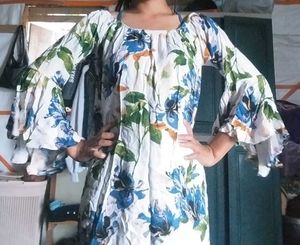 Chic Floral Print Off-the-Shoulder Dress