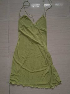 Lime Green Slip Dress