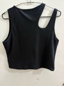 Black Cut-Out Tank Top