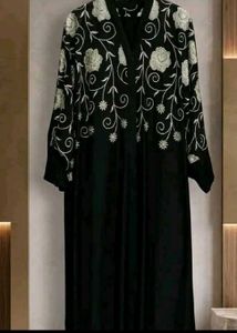 Elegant Black Embroidered abaya