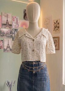 Floral Print Cropped Top