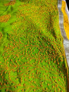 Green &amp; Yellow Embroidered Salwar Kameez