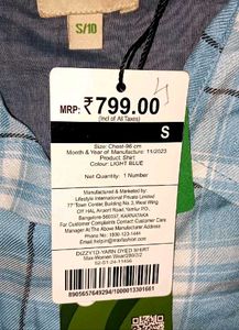 Free gift 🎁 &amp; Light Blue Plaid Shirt