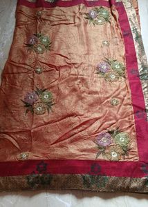 Embroidered Silk Blend Saree