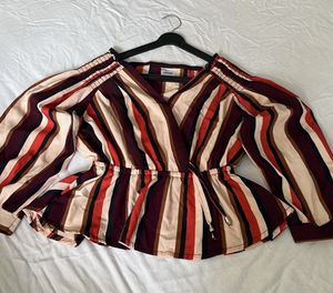 Multicolor Striped Puff-Sleeve Crop Top ✨ | Chic &