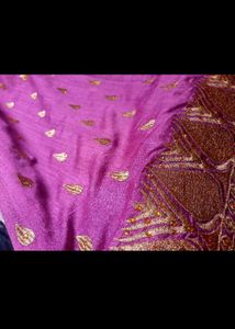 Elegant Pink Embroidered SILK Saree