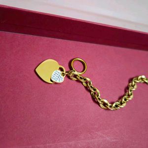 Chunky Gold Heart Locks Anti Tarnish Bracelet