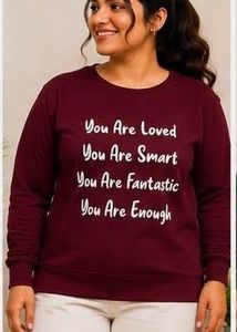 Maroon Graphic Print Sweatshirt