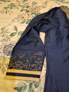Pure crepe kurta, sharara, dupatta set