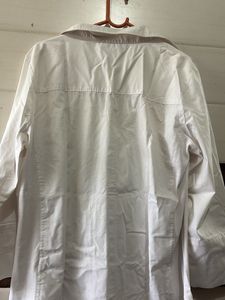Emily Daniels White Button-Down Shirt