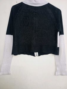 Chic Cropped Knit Sweater Jacket