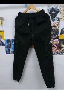 Black Cargo Pants combo pack of 2