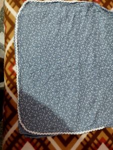 Light Blue Floral Print Kurta