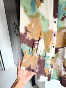 Printed Shirt Dress