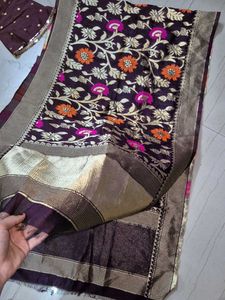 NEW Elegant Banarsi Kurta Set with Dupatta