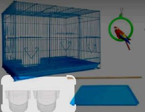 Durable Blue Bird Cage for Small Pets
