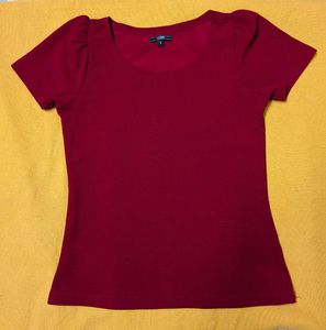 Lifestyle Brand Red Puff Sleeve Top