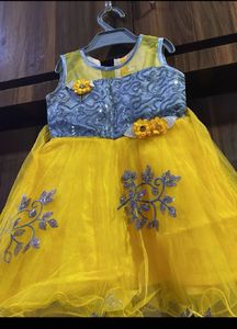 Combo of three dress- yellow dress ,  silk t