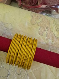 19 Set of Yellow Bangles