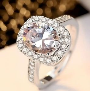 Sparkling Cushion Cut Engagement Ring