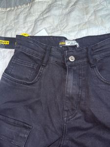 Off Duty Black Cargo Jeans