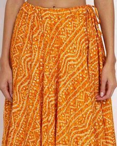 Beautiful Orange Bandhani Skirt