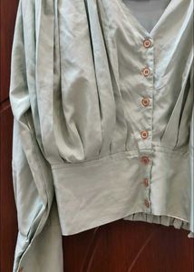 Chic Pleated  Blouse