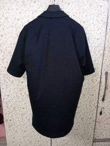 DRAW FIT Black Camp Collar Polo Shirt