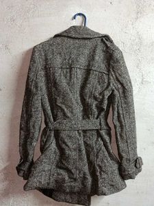 Stylish Women's Tweed Double-Breasted Coat