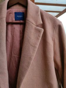 Double breasted Pink Long Trench Coat