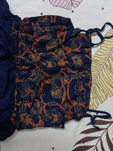 summer navy blue sleeveless dress