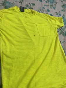 Neon Yellow Pocket T-Shirt
