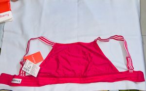 Dressberry Pink Textured Bra