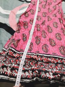 Pink Paisley Print Kurta