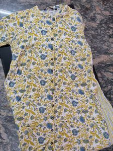 Stylish Floral Print Kurta