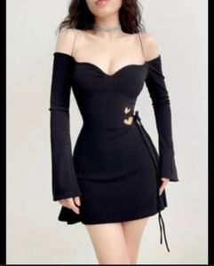 Chic Black Off-Shoulder Mini Dress
