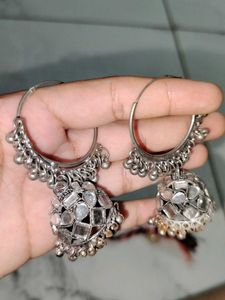 Boho Mirror Jhumka Earrings