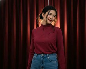 Maroon Long Sleeve Top