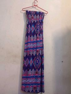 Bohemian Strapless Maxi Dress