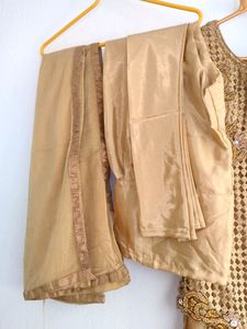 Gold Ethnic Full Length Gown, XS to S, Wore Once