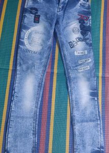 Stylish Blue Washed Denim Jeans