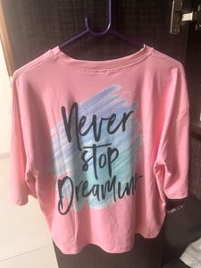 Pink Mickey Mouse &amp; Pluto Graphic T-Shirt