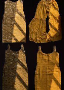 mustard colour sharara set .
