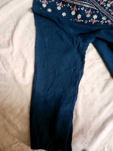 Embroidered Teal Kurta